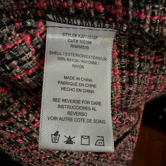 ‘Kut from the Kloth’ Pink Tweed Jacket - Picture 9 of 12